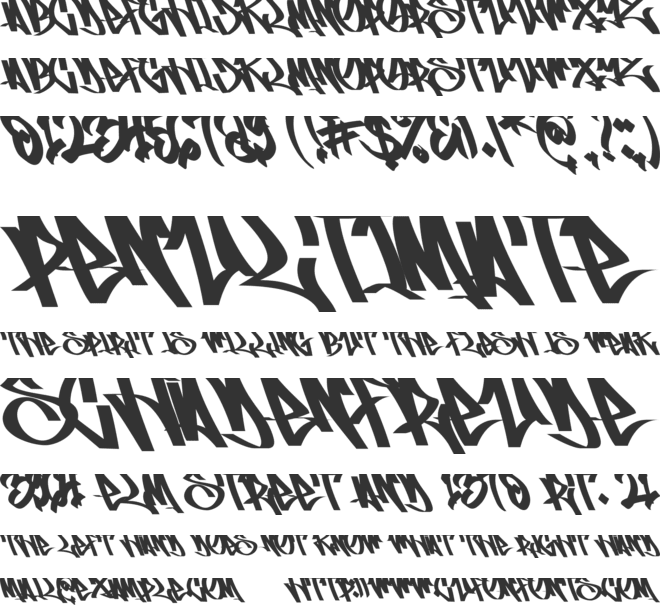 Vandal Rebels Monoline font preview