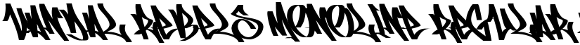 Vandal Rebels Monoline Regular font