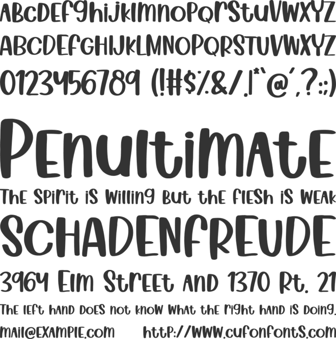 White Daisy font preview