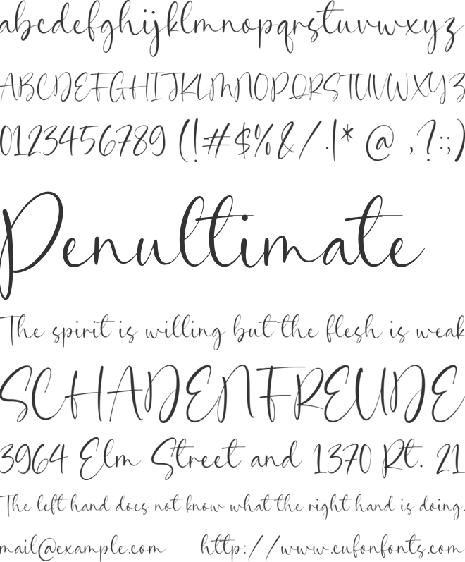 Gabriela Couture font preview