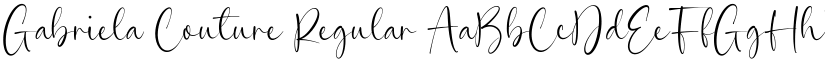 Gabriela Couture Regular font