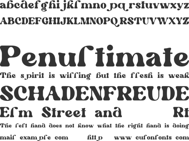 Peach Melon font preview