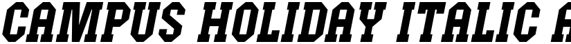 Campus Holiday Italic font