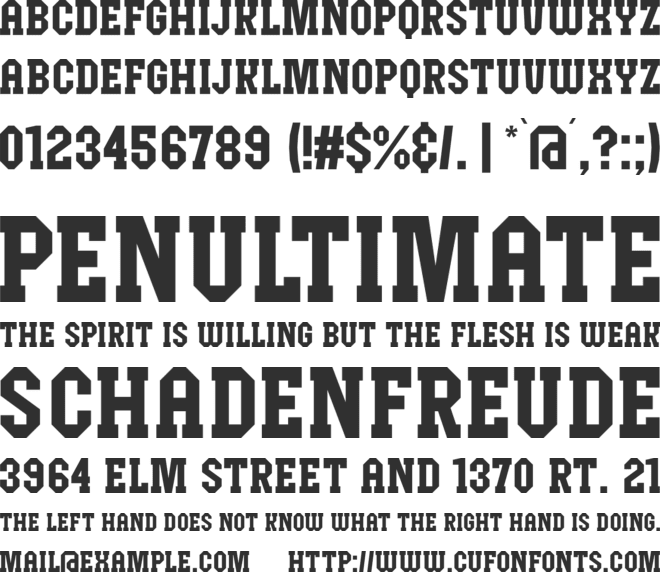 Campus Holiday font preview