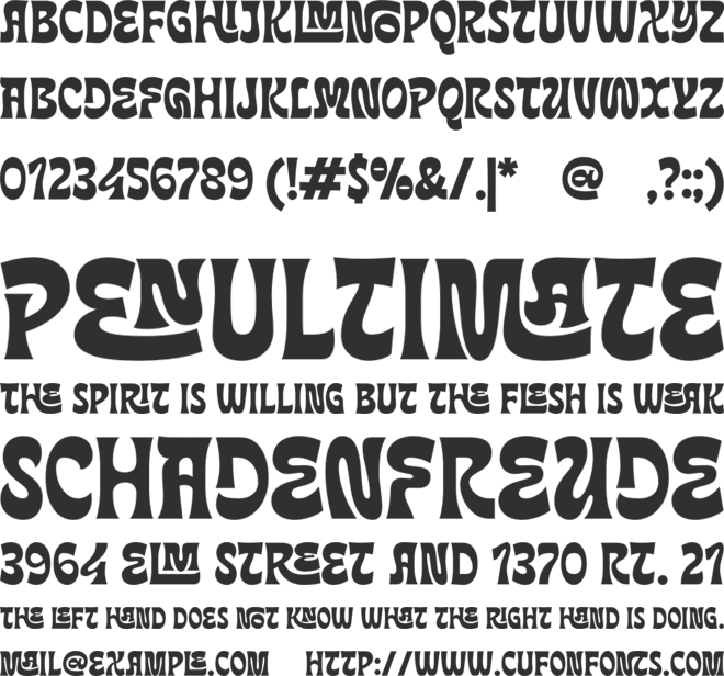 Funkymore font preview