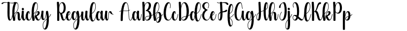 Thicky Regular font