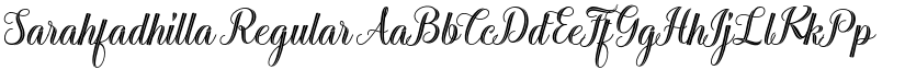 Sarahfadhilla Regular font