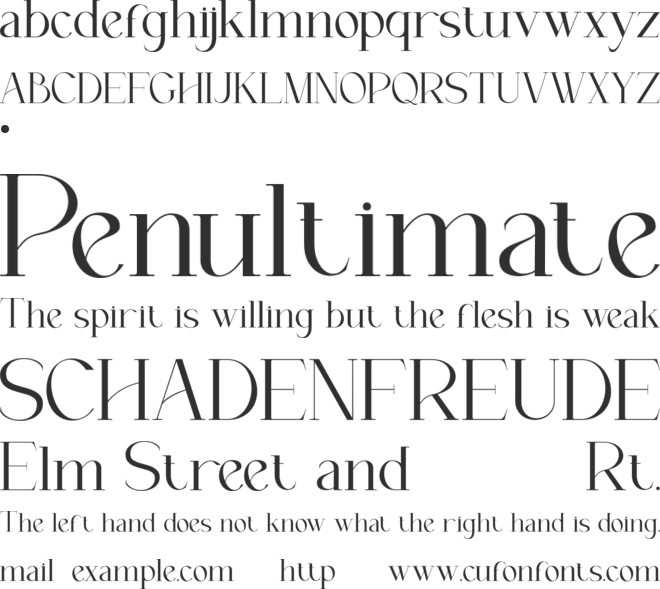 HEVERLY font preview