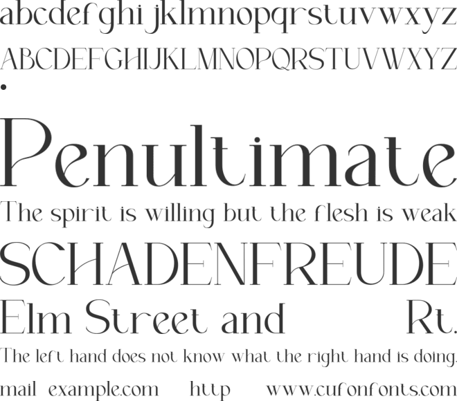 HEVERLY font preview