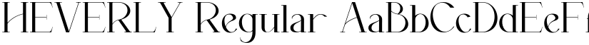 HEVERLY Regular font