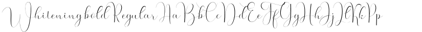 Whitening bold Regular font