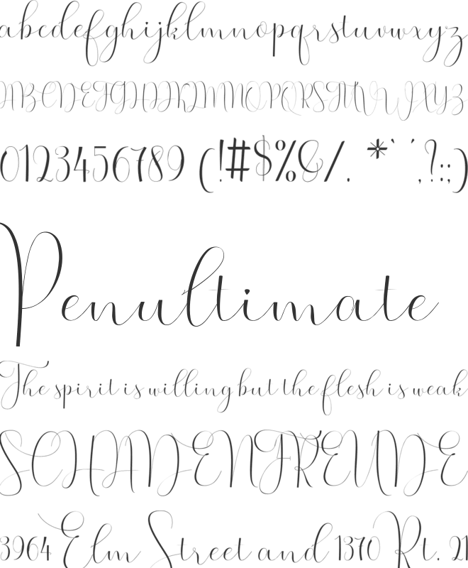 Whitening font preview