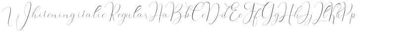Whitening italic Regular font