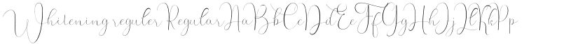 Whitening reguler Regular font