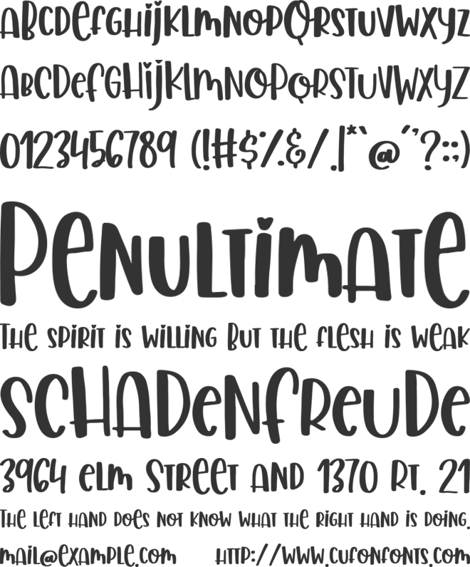 Liontin Heart font preview