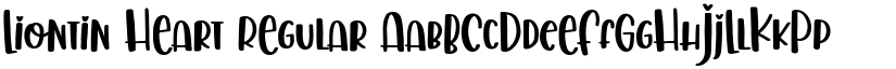 Liontin Heart Regular font