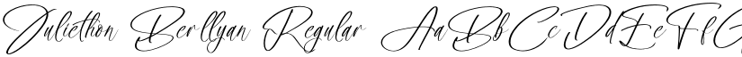 Juliethon Berllyan Regular font