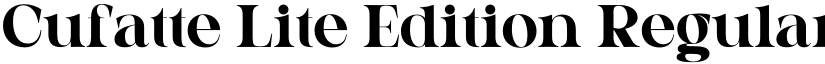 Cufatte Lite Edition Regular font