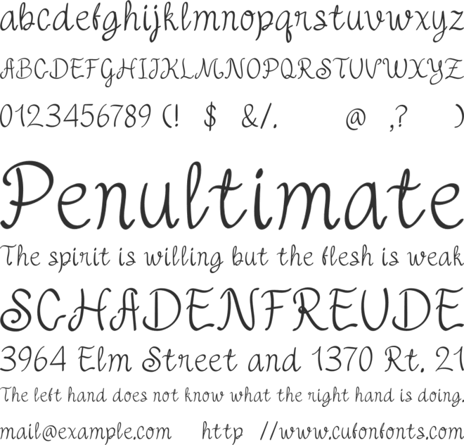 Valinea Powel font preview