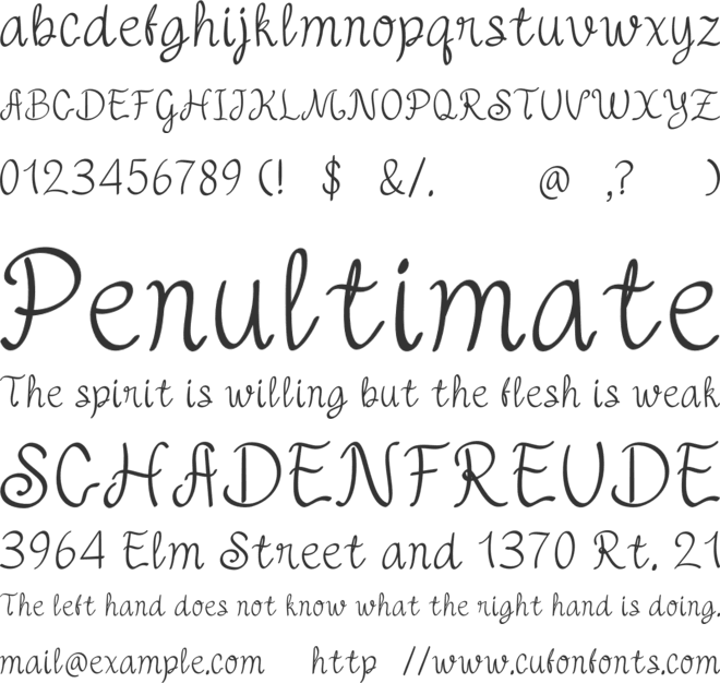 Valinea Powel font preview