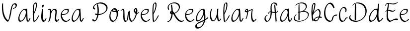 Valinea Powel Regular font