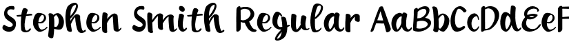 Stephen Smith Regular font
