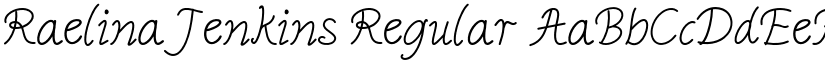 Raelina Jenkins Regular font