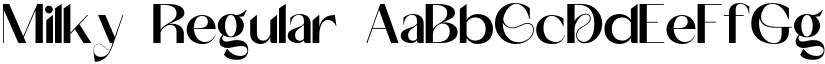Milky Regular font
