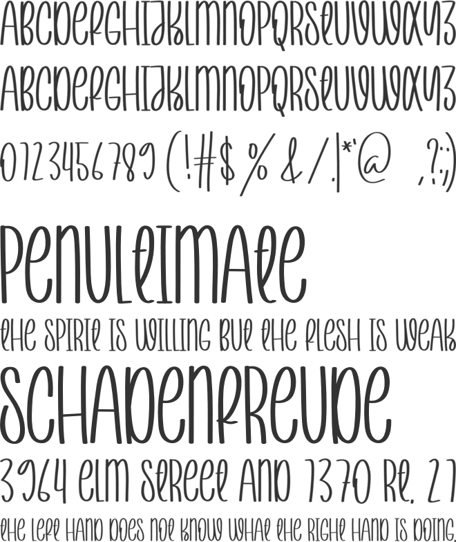 With Snowman font preview