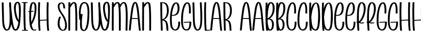 With Snowman Regular font
