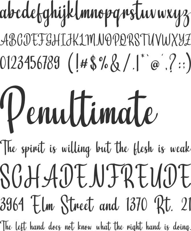 The Bandits font preview