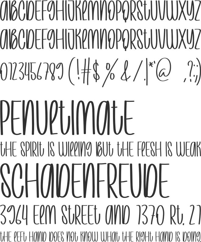 Twilight Christmas font preview