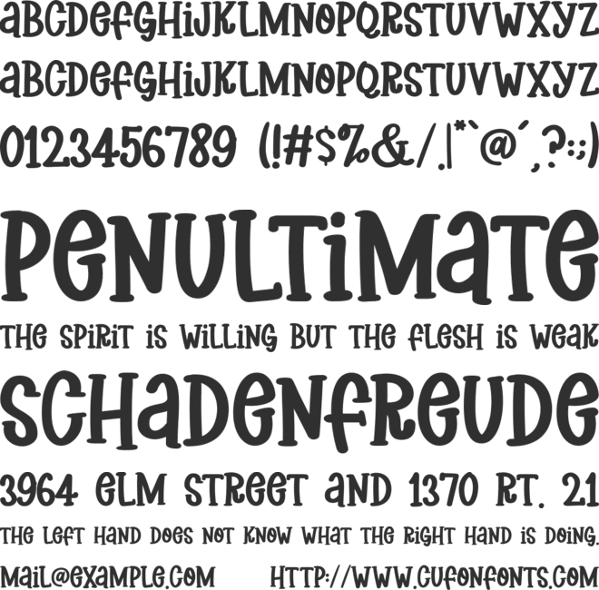 Gomu Bears font preview