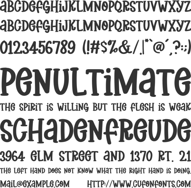 Gomu Bears font preview