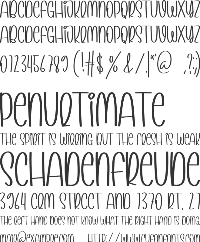 Planner Story font preview