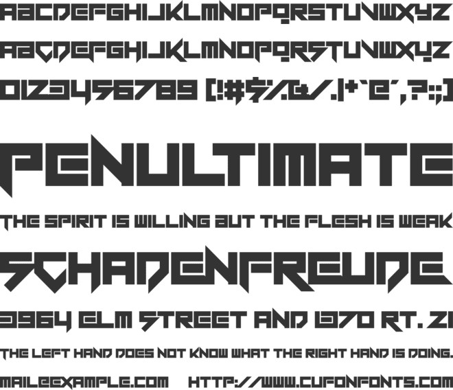 Wreckside font preview