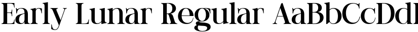Early Lunar Regular font
