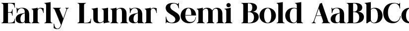 Early Lunar Semi Bold font