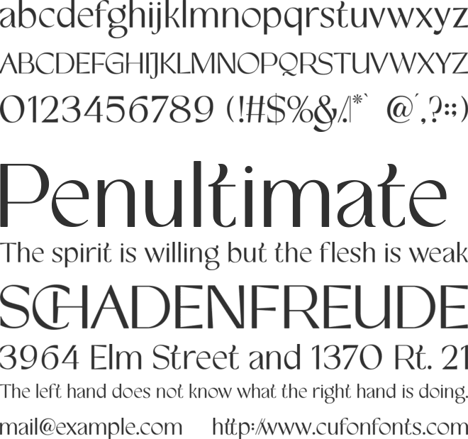 Fritz font preview
