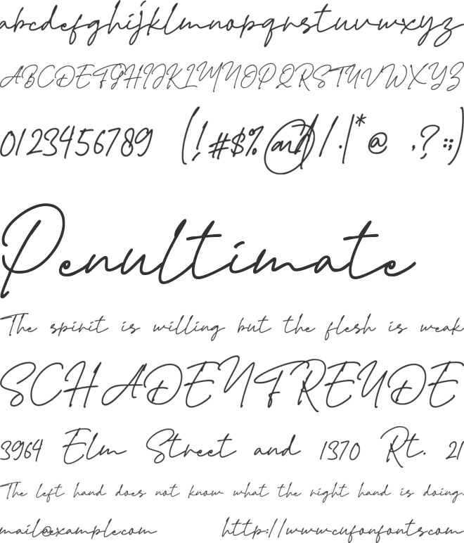 Qeitlair font preview