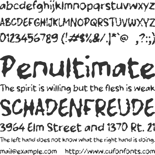 j Jelaga font preview