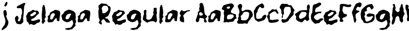j Jelaga Regular font