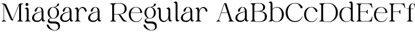Miagara Regular font