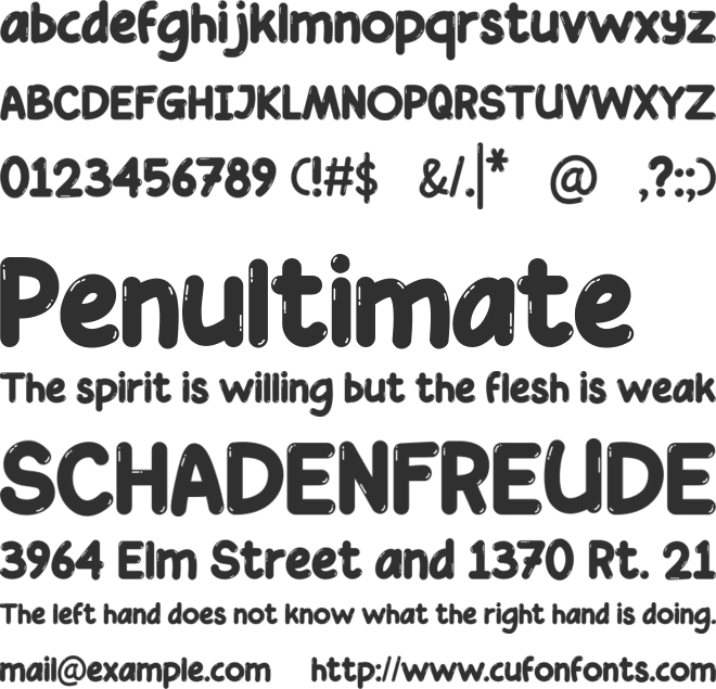 Gleeful Bubble font preview