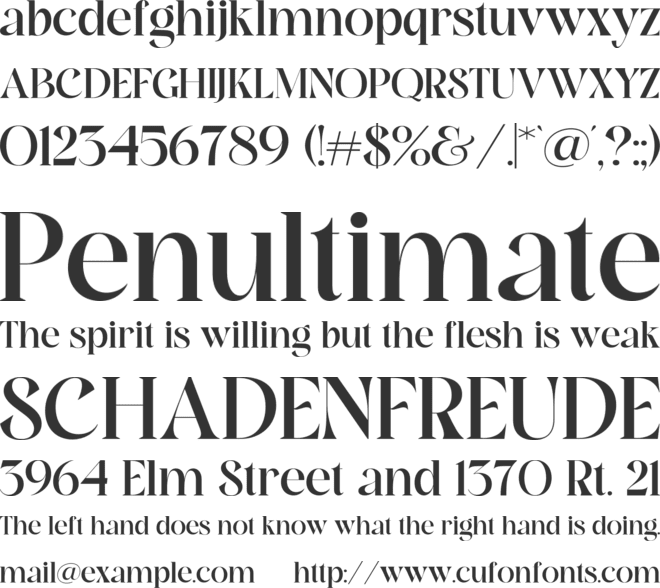 Rosaline font preview