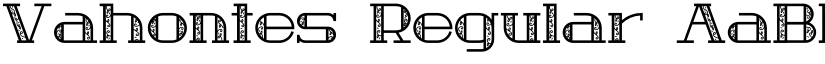 Vahontes Regular font