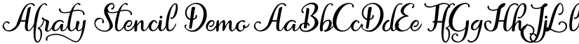 Afraty Stencil Demo font