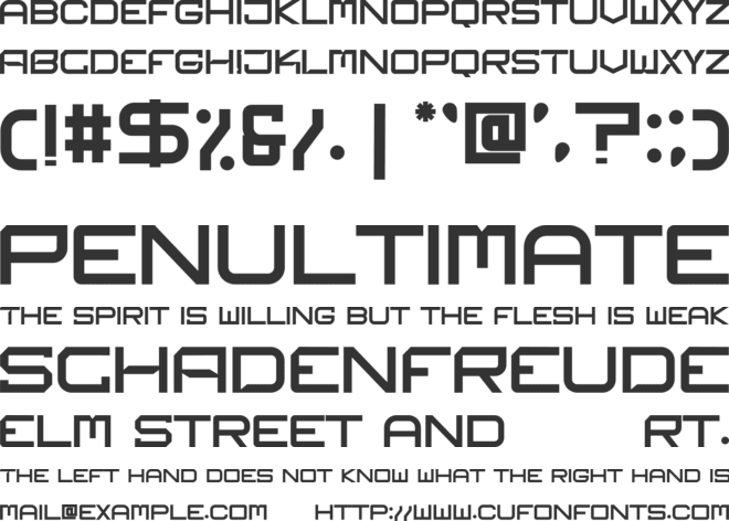 MECHA RX20 font preview