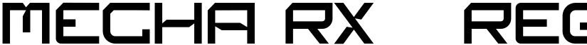 MECHA RX20 Regular font