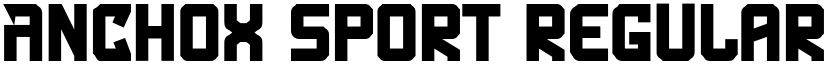 Anchox Sport Regular font